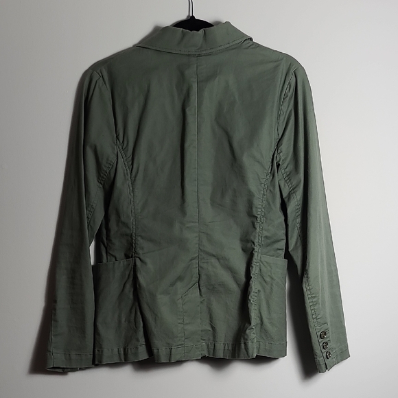 CABI Olive Three Pocket Green Blazer One Button Jacket Size Small - Picture 11 of 16